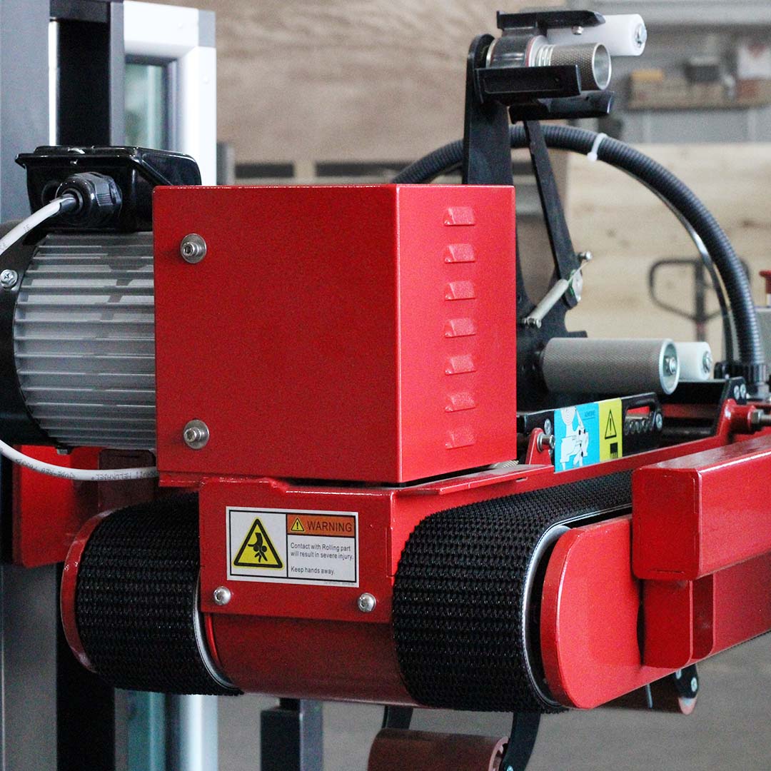 Seladora SPS-5560A — detalhe do cabeçote e esteiras